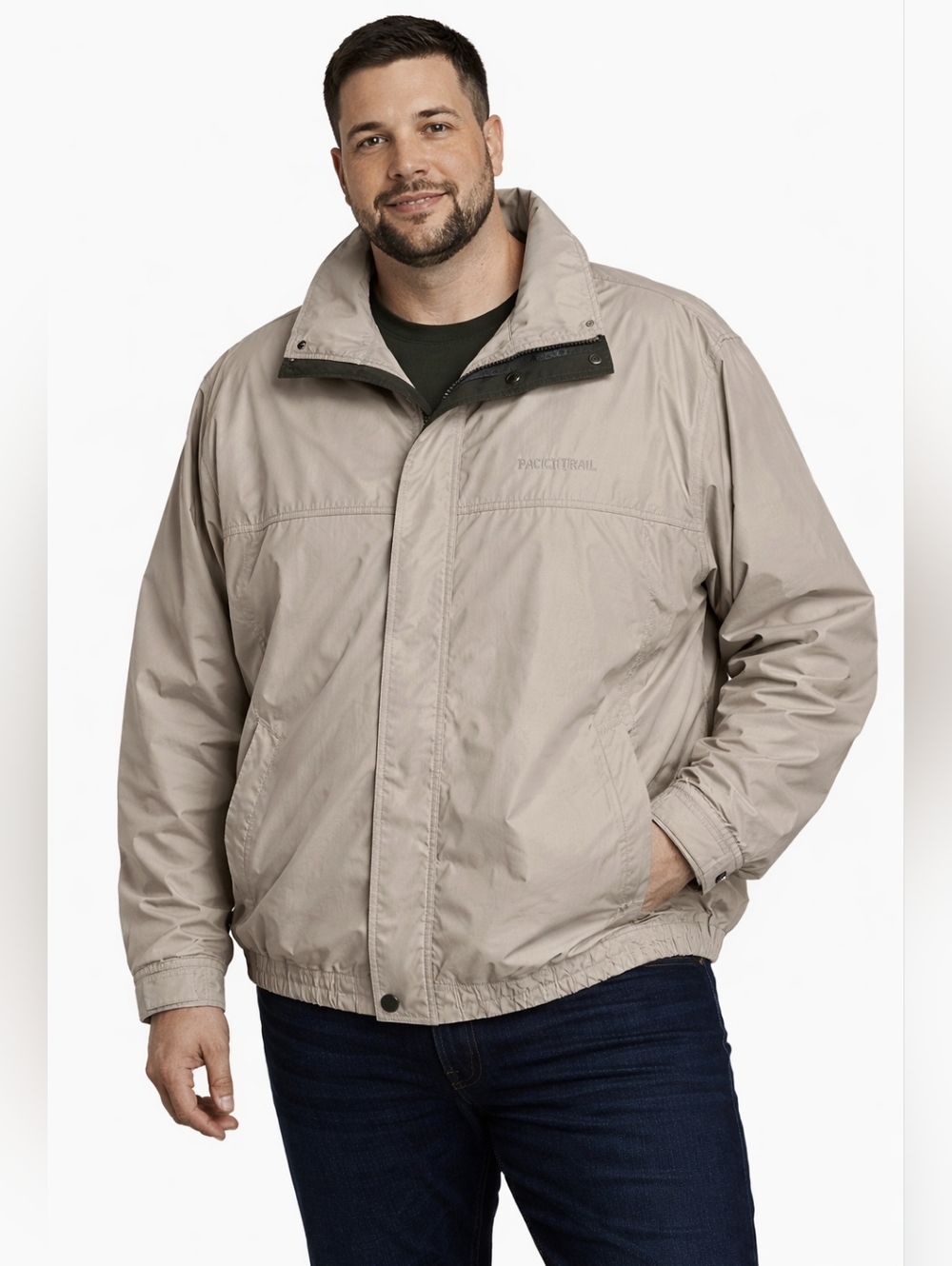 Pacific Trail Outdoor Wear Tan Jacket with Interlining, Zip Front, Size Men's XL